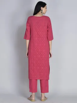 Embroidered Kurta With Trouser Back