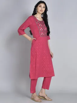 Embroidered Kurta With Trouser Closer Two