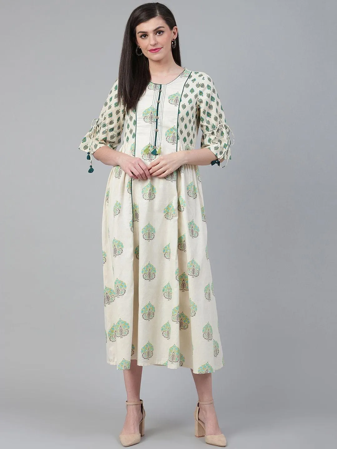 Cotton Printed Dress Front