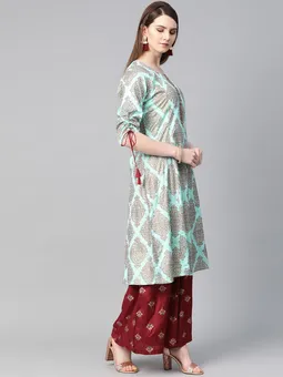Traditional Kurta With Palazzo First Closer