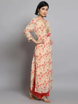 Floral Kurta With Palazzo Second Closer