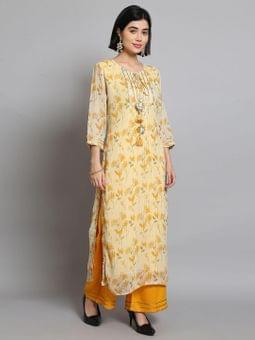 Floral Kurta With Palazzo Second Closer
