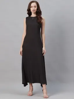 A-line Abstract Dress With Cape One