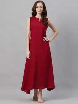 A-line Abstract Dress With Cape One