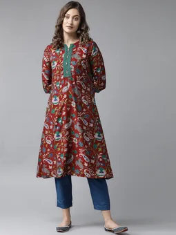 Rayon Floral Kurta One