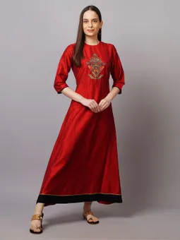 Embroidered Dress With Dupatta Front