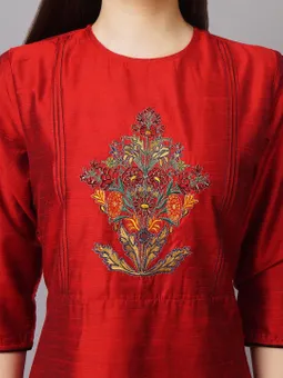 Embroidered Dress With Dupatta Third Closer