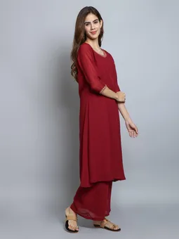 Solid Kurta With Palazzo Second Closer