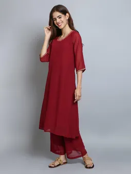 Solid Kurta With Palazzo First Closer