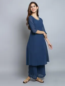 Solid Kurta With Palazzo Second Closer