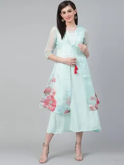 Floral Dress With Jacket Front