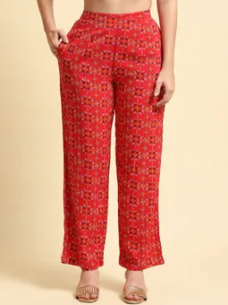 Off White Geometric Printed Kurta With Comfort Pant