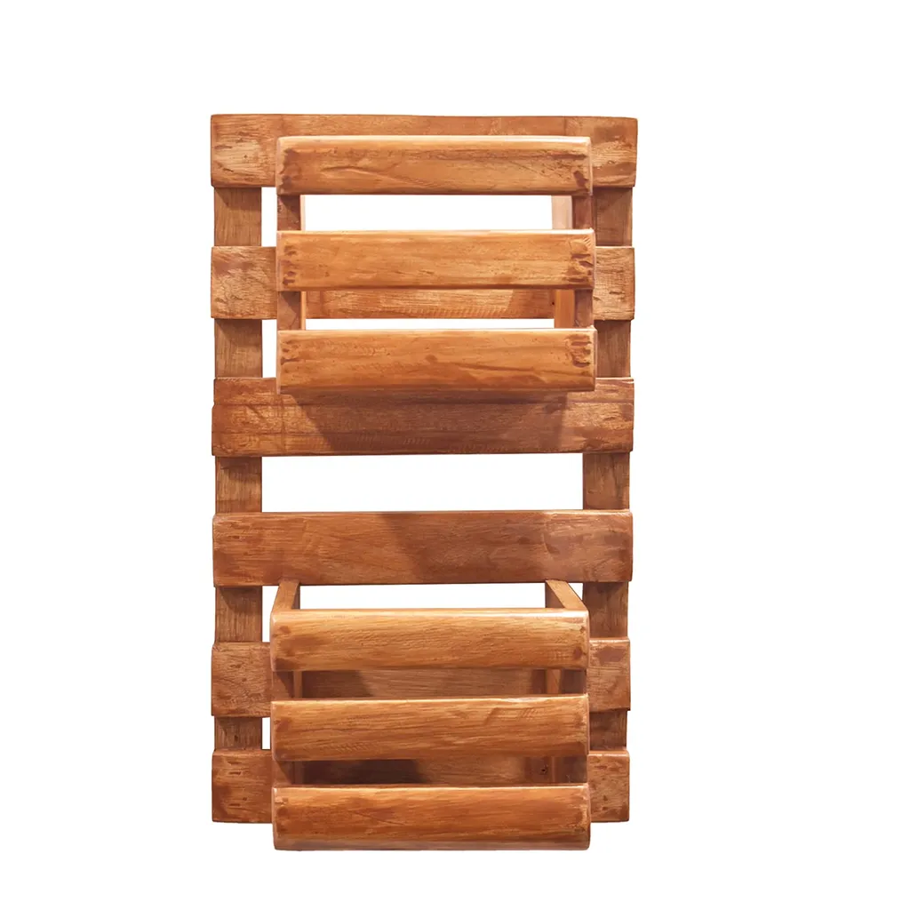 12.5 x 7.8 x 20 Inch - Wall mounted Wooden Plants Rack for Decoration
