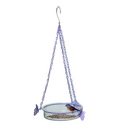 Buy 9 x 16.5 x 21 Inch - Purple Bird Bath / Feeder in Butterfly Design Online | Urvann.com