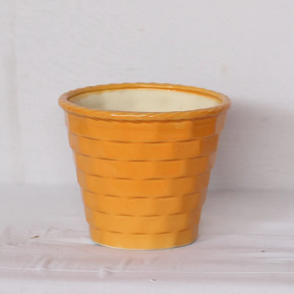 6X8 Inch Orange Balti Ceramic Planter