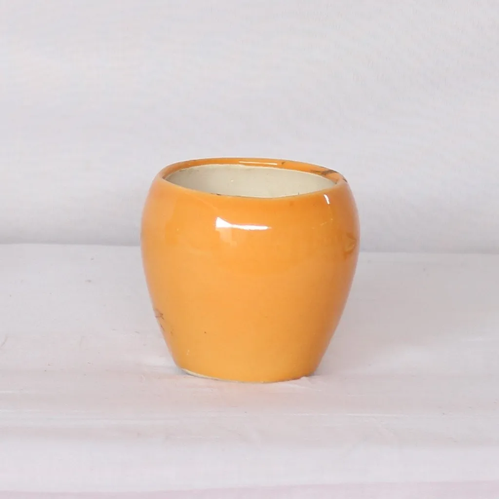 4X5 Inch Orange Matka Ceramic Planter