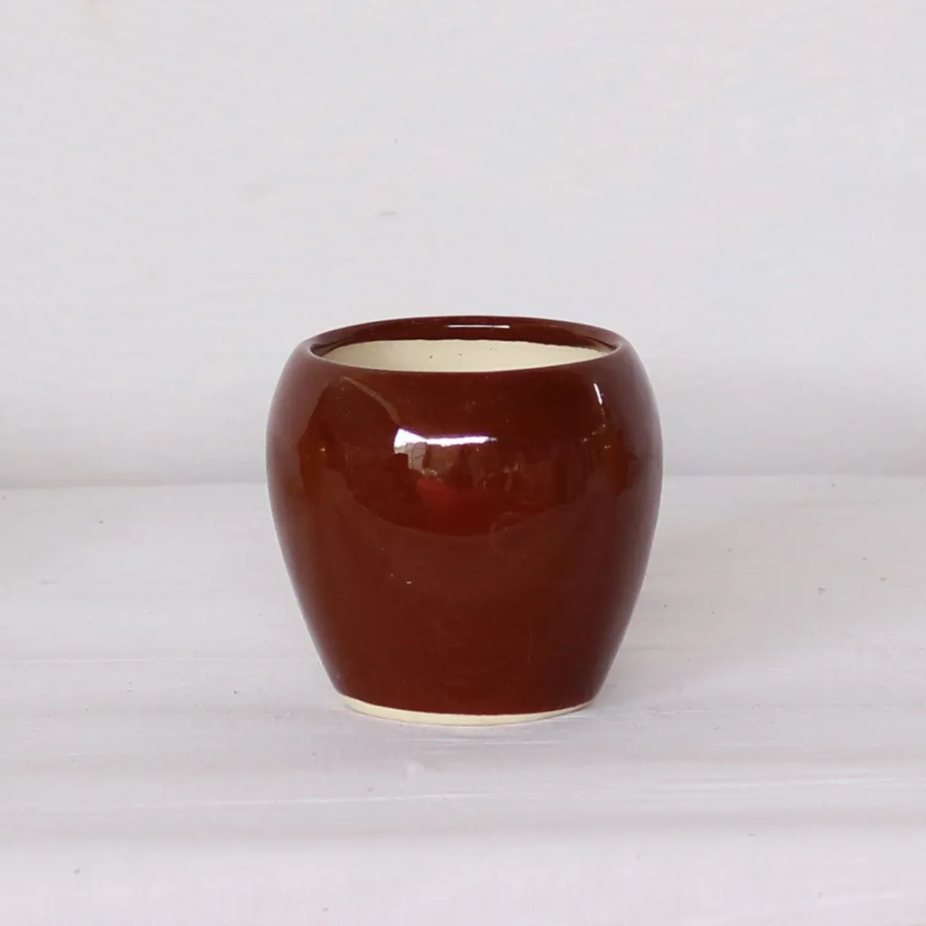 4X5 Inch Brown Matka Ceramic Planter