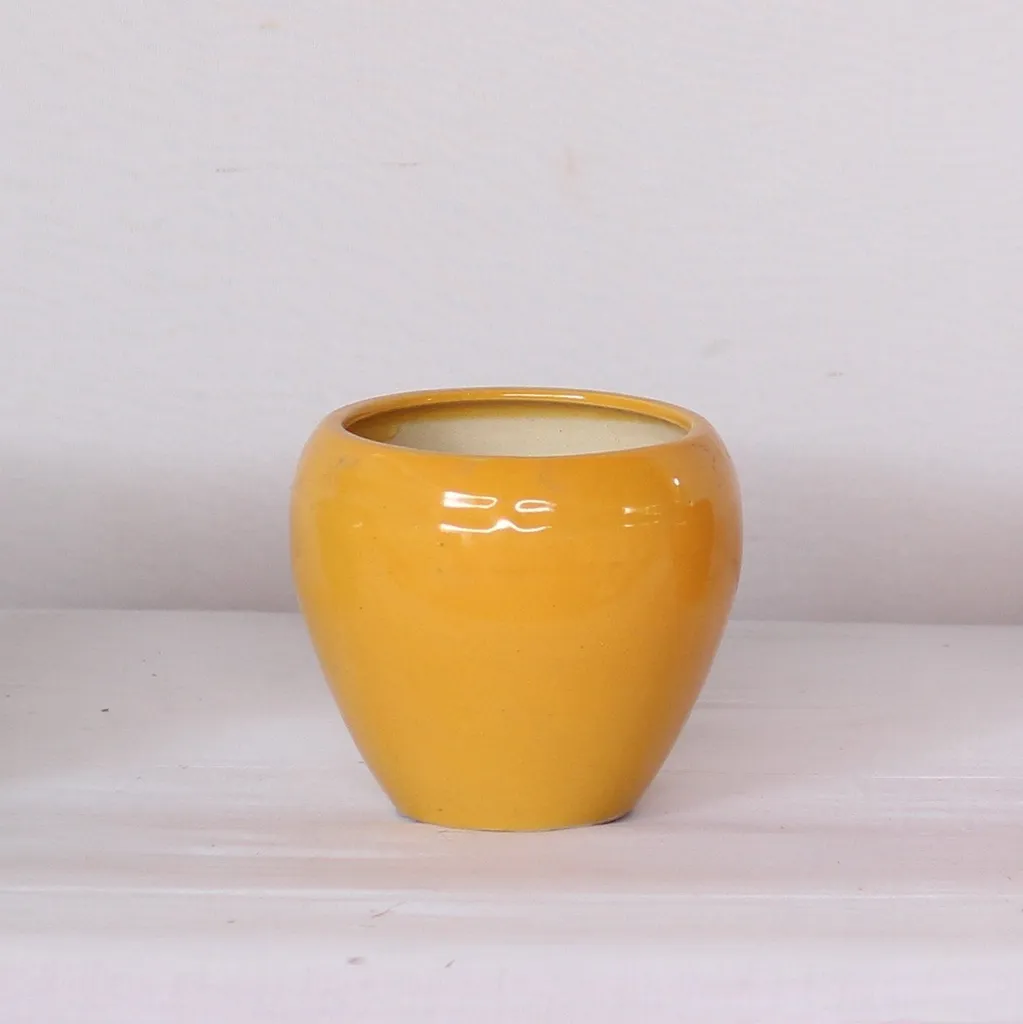 5.5X6 Inch Orange Matka Ceramic Planter