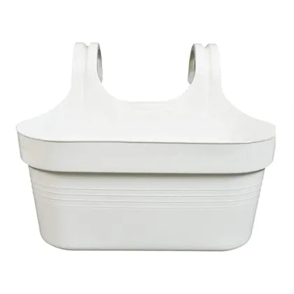 Buy 12x6x6 Inch Double Hook Plastic Planter - White Online | Urvann.com