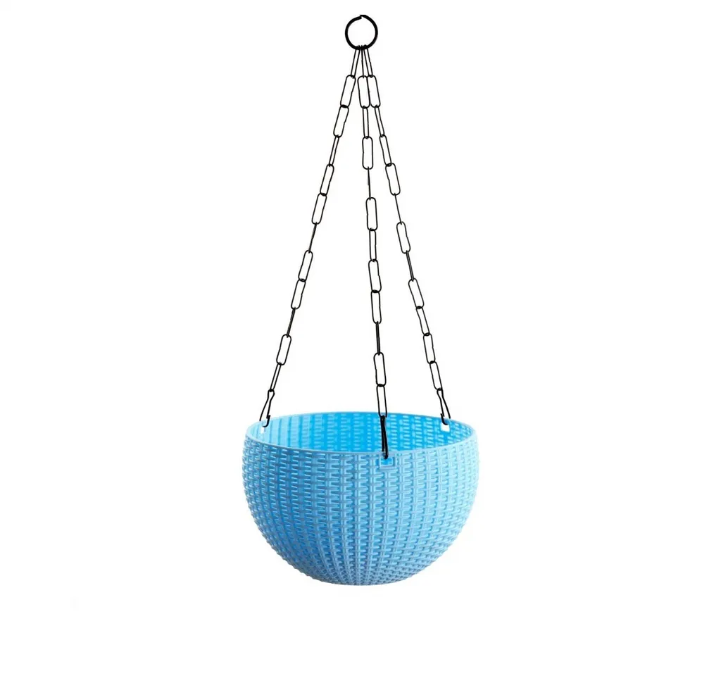 7 Inch Hanging Plastic Euro Basket - Blue