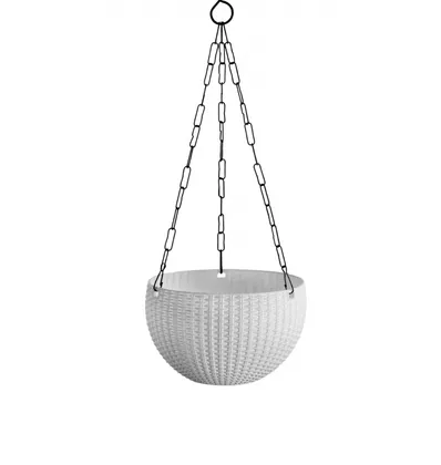 Buy 7 Inch Hanging Plastic Euro Basket - White Online | Urvann.com