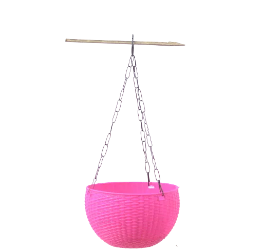 6X9 Inch Hanging Basket - Dark Pink