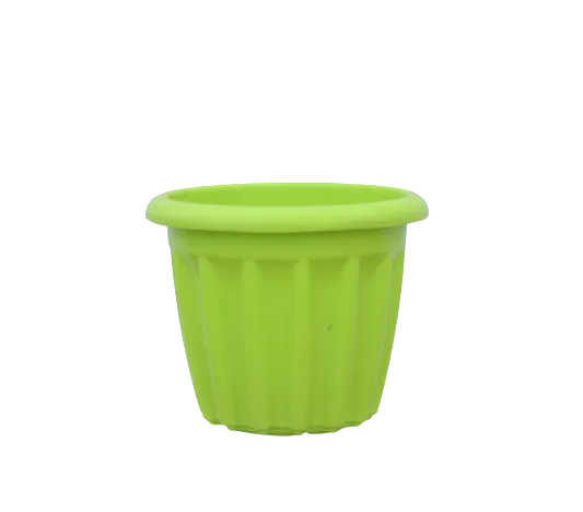 10X10 Inch Small Floot Plastic Pot - Green (Shera)