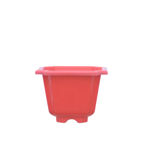 10X12 Inch Octa Planter - Red (Yuccabe)