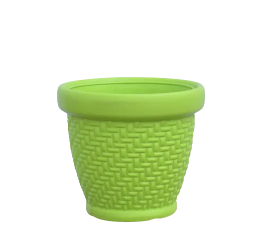 13.5X15 Inch Coral Agro Plastic Pot Unbreakable - Light Green