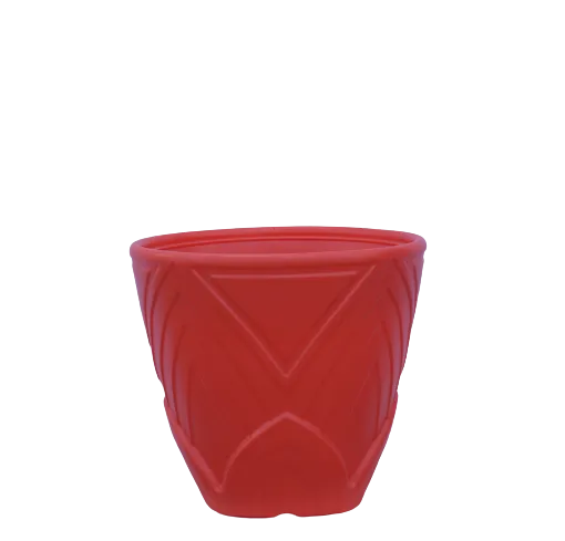 11X12 Inch Rose Plastic Pot - Unbreakable - Red