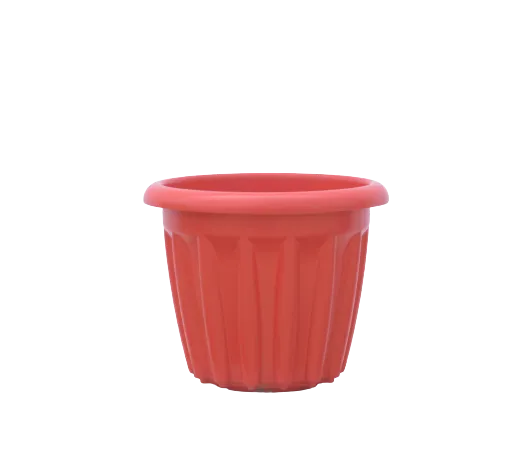 12X12 Inch Floot Plastic Pot - Red (Shera)