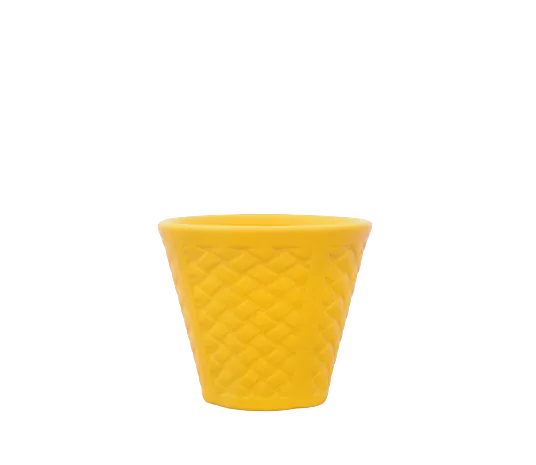 12X10.5 Inch Modern - Yellow Unbreakable Plastic Pot