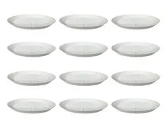 Set of 12 - 6 Inch White Plastic Plate