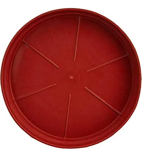 Set of 4 - 8 Inch JTC Heavy Plastic Tray - Red