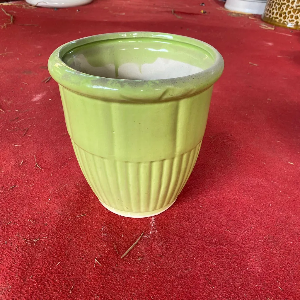 7 inch Green Kulhad Ceramic Planter