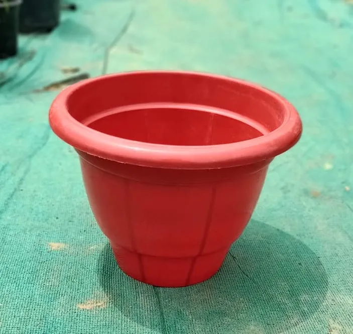 10 Inch Pot - Brown Plastic Planter
