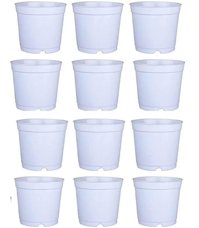 Set of 12 - 5 inch White Nursery Pot