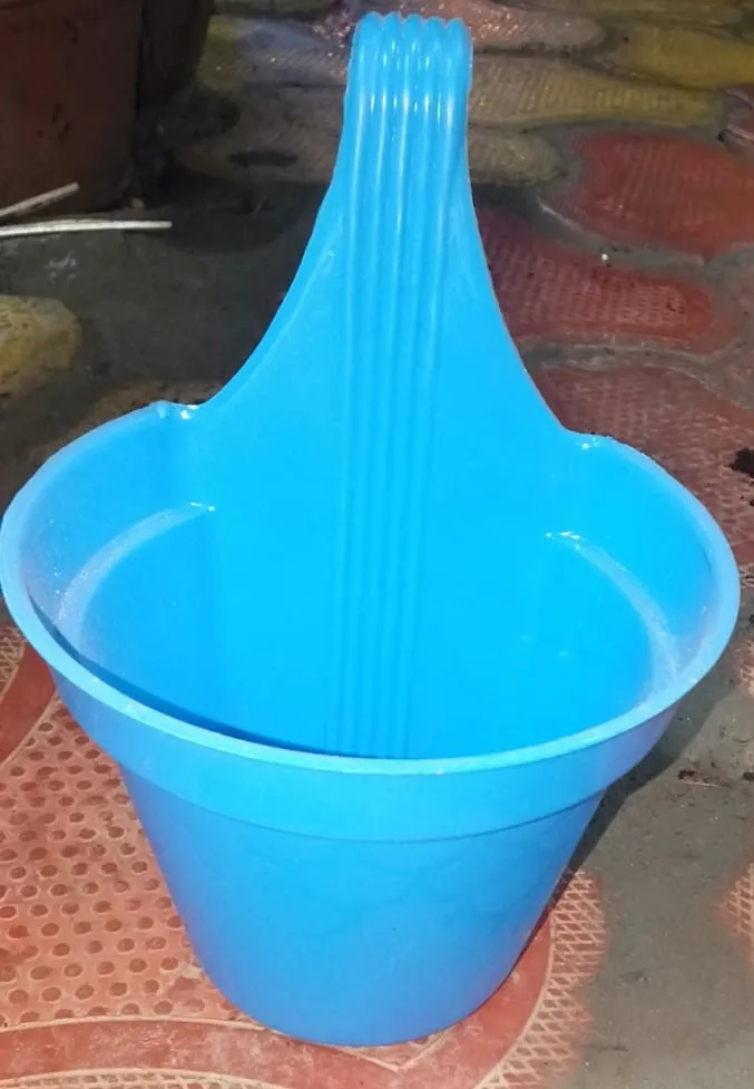 6 Inch Blue Elegant Plastic Hook Pot