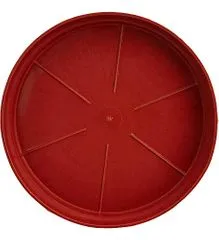 8 Inch Red Plastic Tray