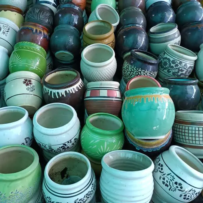 5 Inch Matki Designer Ceramic Pot (any colour & design)