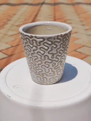 5 Inch White Designer Ceramic Pot (any design)