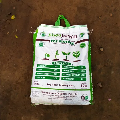 Bhoojeevan Organic Potting Mix with required plant minerals in 10 KG