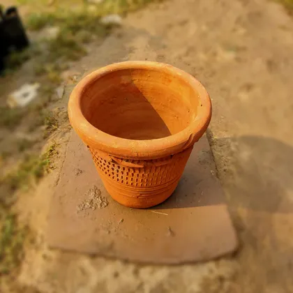 Buy 8 Inch Terracotta Pipe Clay Planter Online | Urvann.com