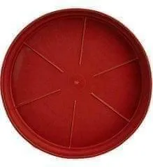 Buy 6 Inch Red Plastic Tray / Plate - To keep under the Pots Online | Urvann.com