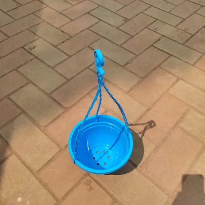 Buy 5 Inch Blue Plastic Hanging Pot Online | Urvann.com