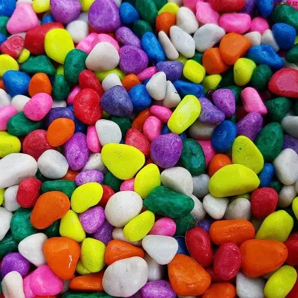 Decorative Medium Mix Coloured Pebbles - 500 Gm
