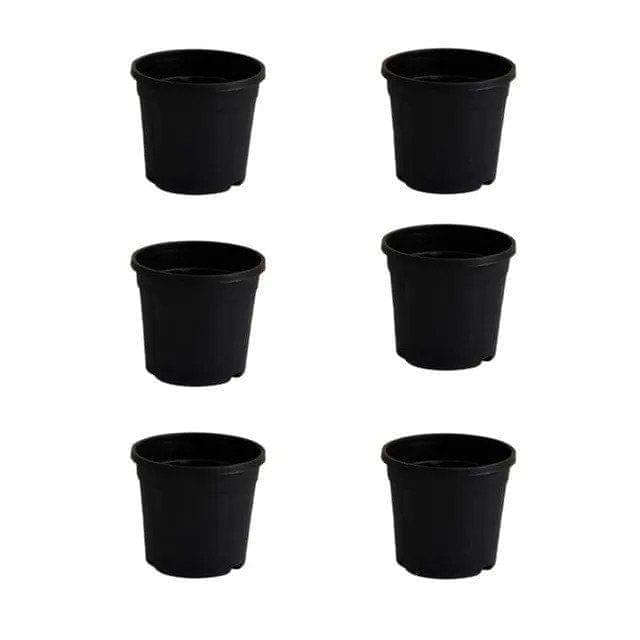 Set of 6 - 5 inch Black Nursery Pot