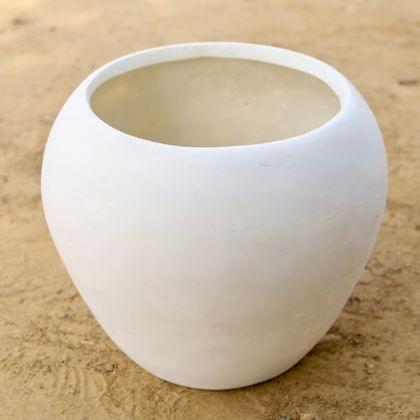 Buy 14 Inch Classy White Matki Fiberglass Pot Online | Urvann.com