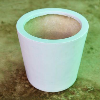 Buy 10 Inch Classy White Cylindrical Fiberglass Pot Online | Urvann.com