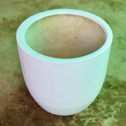 Buy 10 Inch Classy White Cup Fiberglass Pot Online | Urvann.com